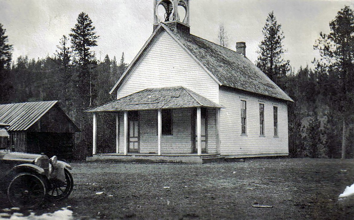 A photo of the Cow Creek School which was destroy by fire in early March, 1924.