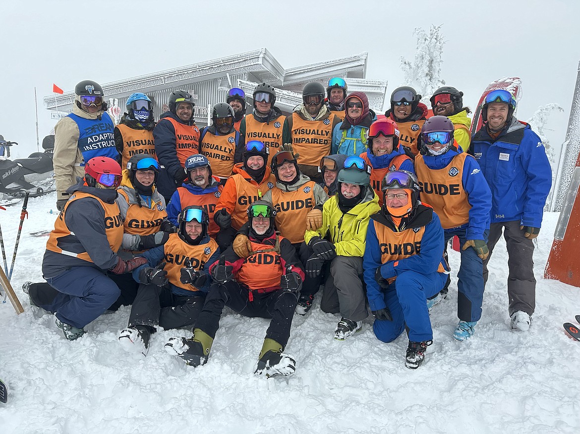 Eight visually impaired veterans enjoyed professional skiing and snowboarding instruction at Whitefish Mountain Resort from Feb. 26 - March 1 thanks to the Whitefish Veterans Support Team and DREAM Adaptive.