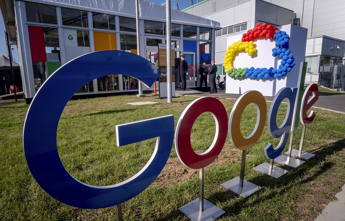 Google's first datacenter in Germany is pictured during its inauguration in Hanau near Frankfurt, Germany, Oct. 6, 2023. New European Union rules aimed at preventing tech companies from dominating digital markets will change what people see online starting Thursday, March 7, 2024. (AP Photo/Michael Probst, File)