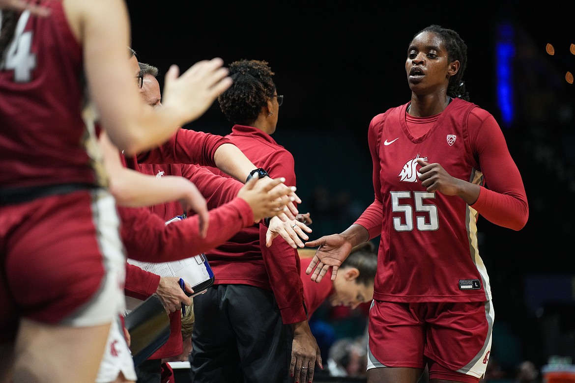 WASHINGTON STATE ATHLETICS
Bella Murekatete, the former Genesis Prep star, departs Wednesday's game against California in the Pac-12 Conference Tournament in Las Vegas.
