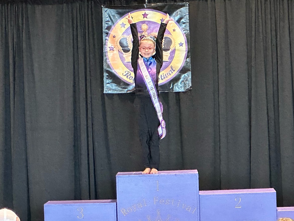 Courtesy photo
GEMS Athletic Center Silver gymnast Faith Robertson was Beam Queen with a 9.7 at the Royal Festival on March 1-3 at the Spokane Convention Center.