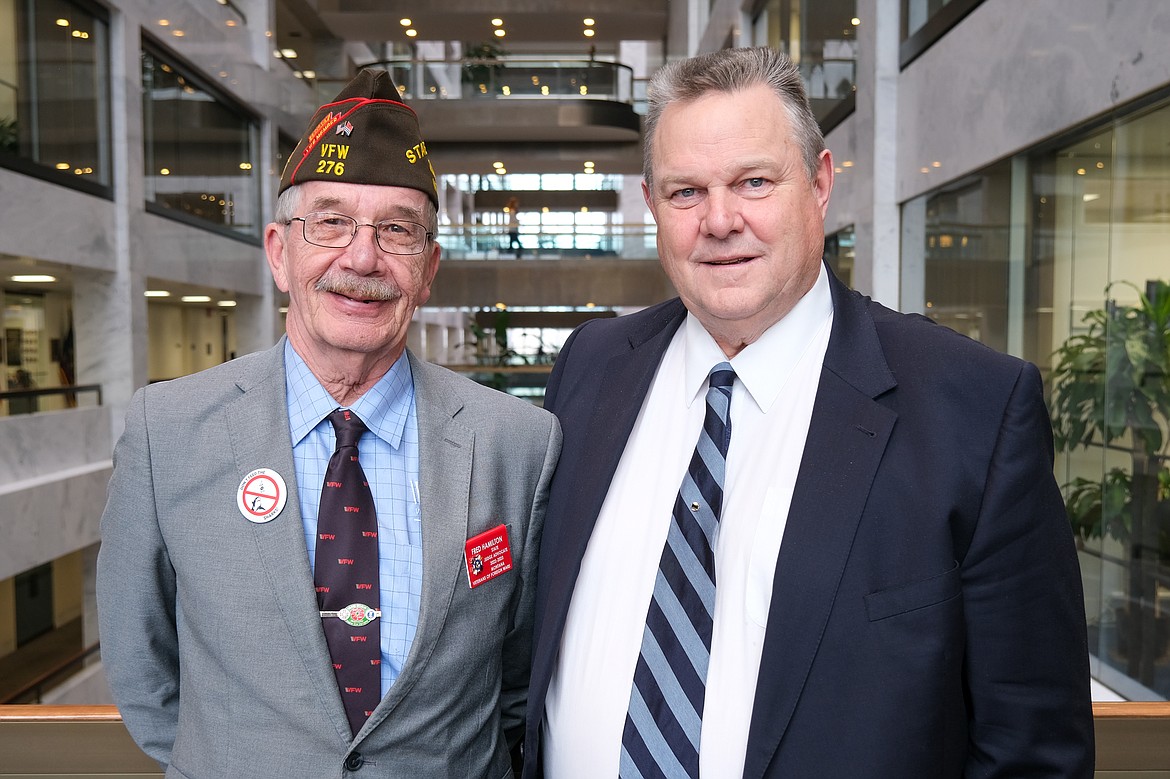 Sen. Jon Tester, right, will bring Flathead Valley native Fred Hamilton, left, to the 2024 State of the Union address. (Photo courtesy of Tester's office)