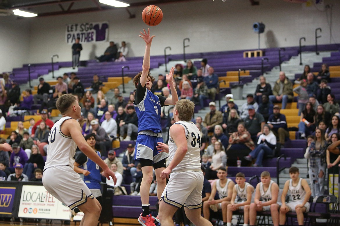 Soap Lake senior Trey Landdeck, in blue, was the Central Washington 1B Most Valuable Player this season.