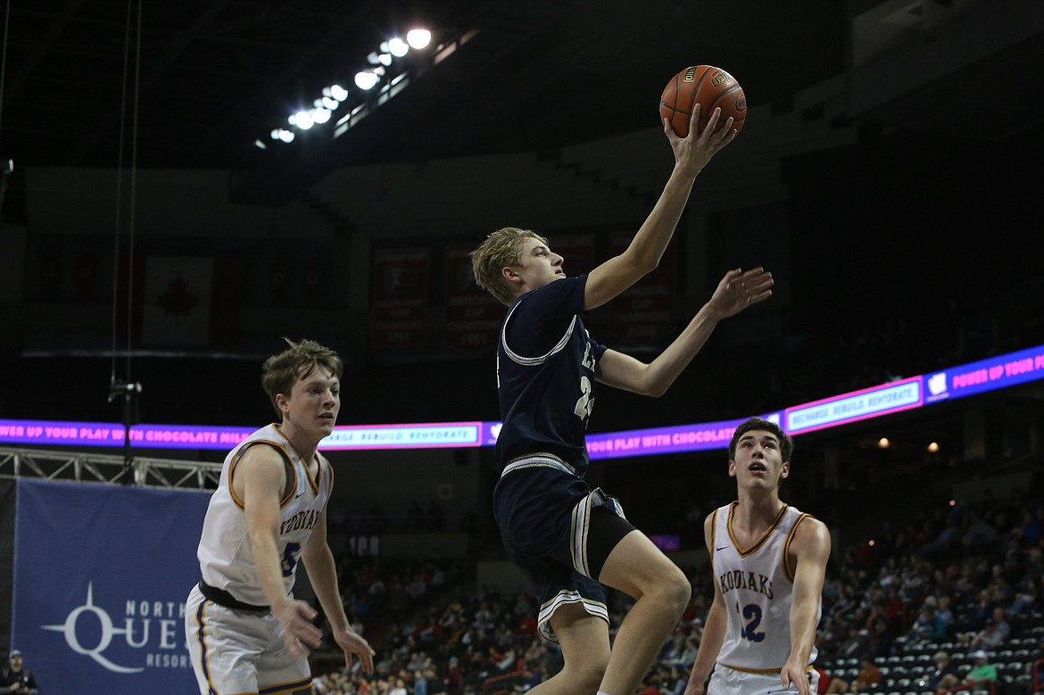 MLCA/CCS sophomore Johnny Ferguson, center, received first-team all-league honors in the Central Washington 1B League.