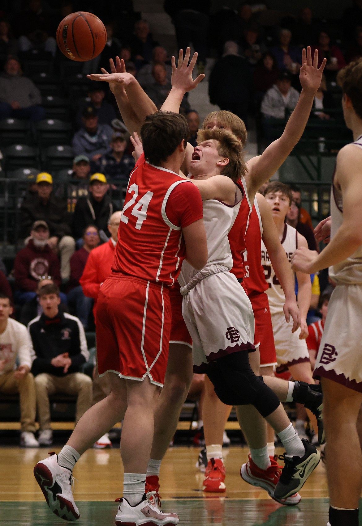 Butte Central plays Dawson County at the State A basketball tournament in Butte on Thursday, March 7, 2024. (Jeremy Weber/Bigfork Eagle)