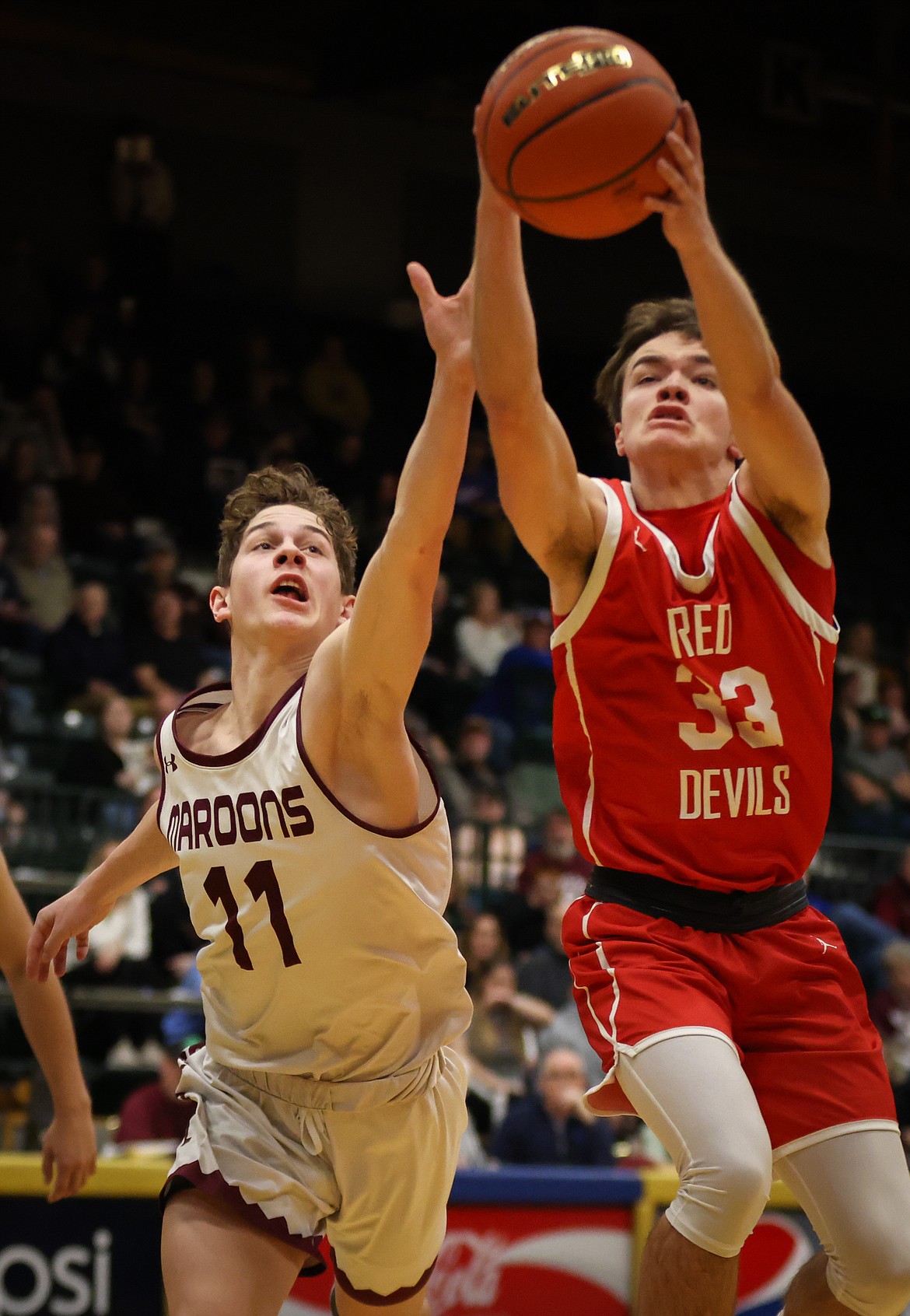 Butte Central plays Dawson County at the State A basketball tournament in Butte on Thursday, March 7, 2024. (Jeremy Weber/Bigfork Eagle)