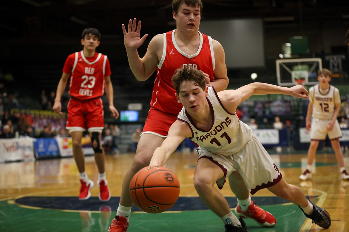 Butte Central plays Dawson County at the State A basketball tournament in Butte on Thursday, March 7, 2024. (Jeremy Weber/Bigfork Eagle)