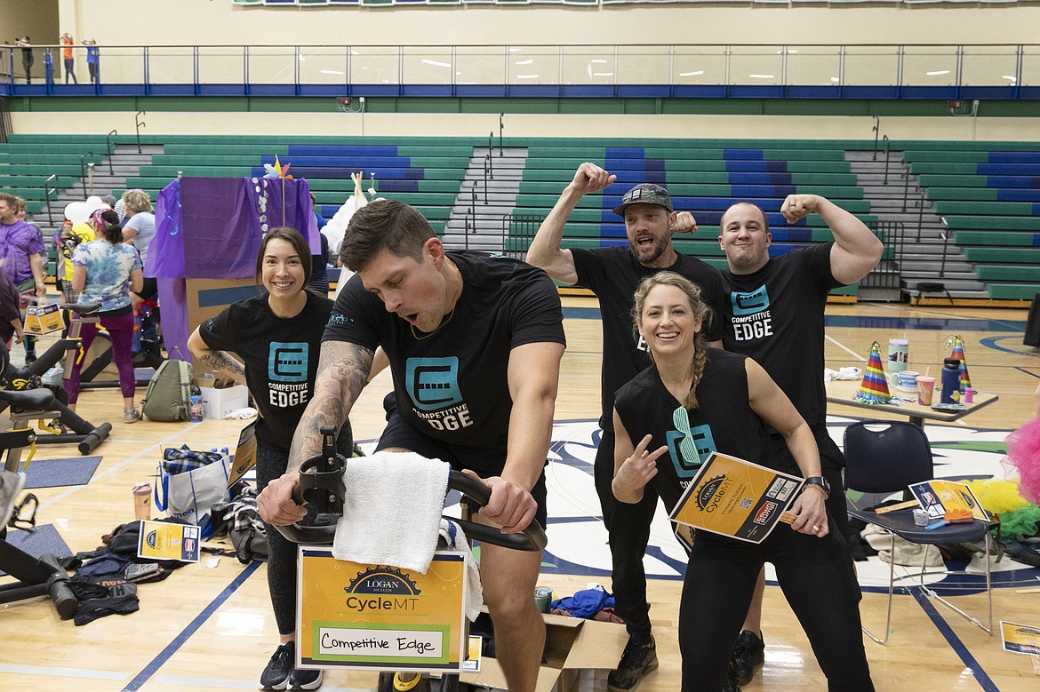 Competitive Edge competing at Logan Health's CycleMT fundraiser in Kalispell on March 2, 2024. (photo provided)