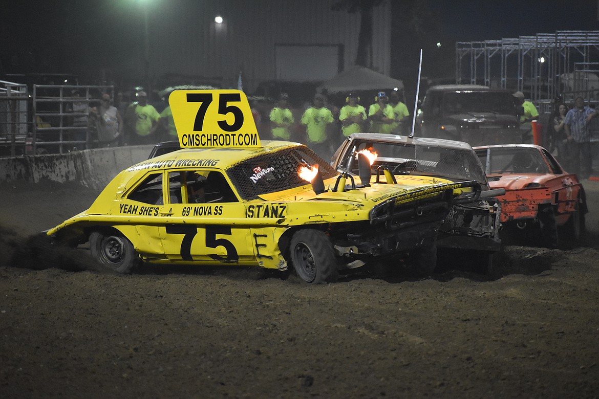 The action gets fast and fierce at the annual Agri-Service Demolition Derby in Moses Lake.