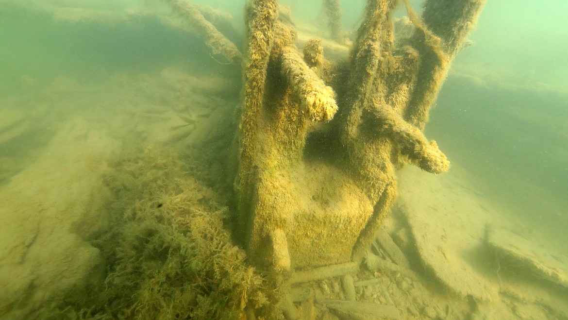 A photo of the wreck of an old steamship that was recently discovered in the region.