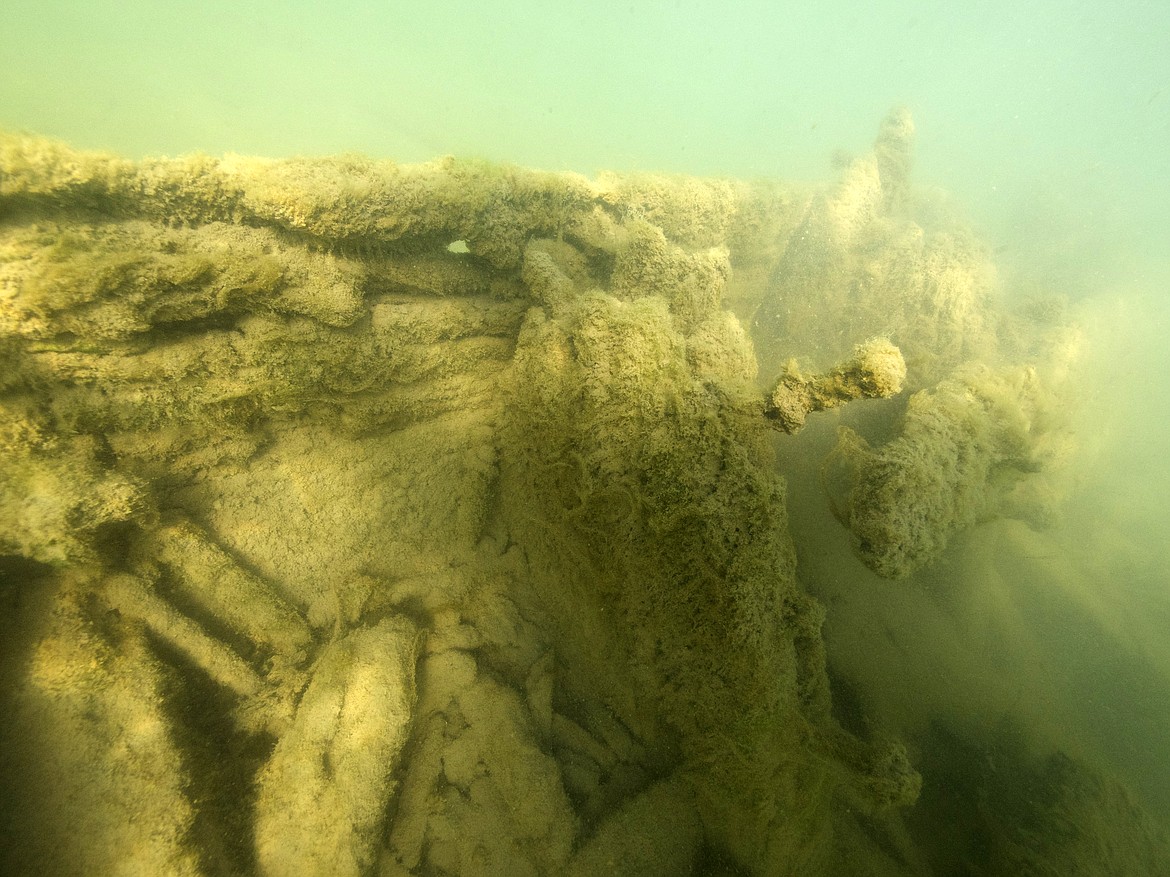 A photo of the wreck of an old steamship that was recently discovered in the region.