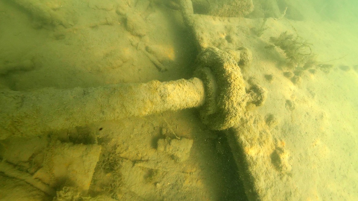 A photo of the wreck of an old steamship that was recently discovered in the region.