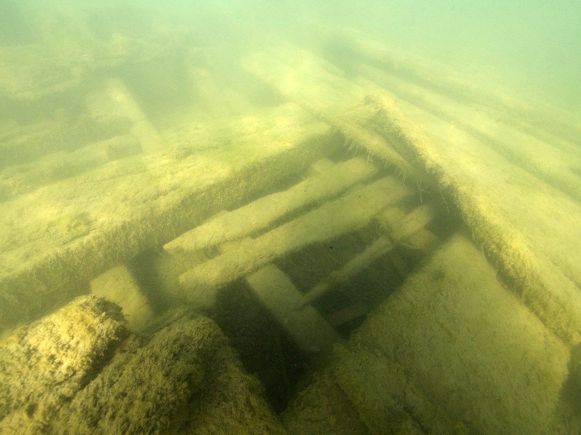 A photo of the wreck of an old steamship that was recently discovered in the region.