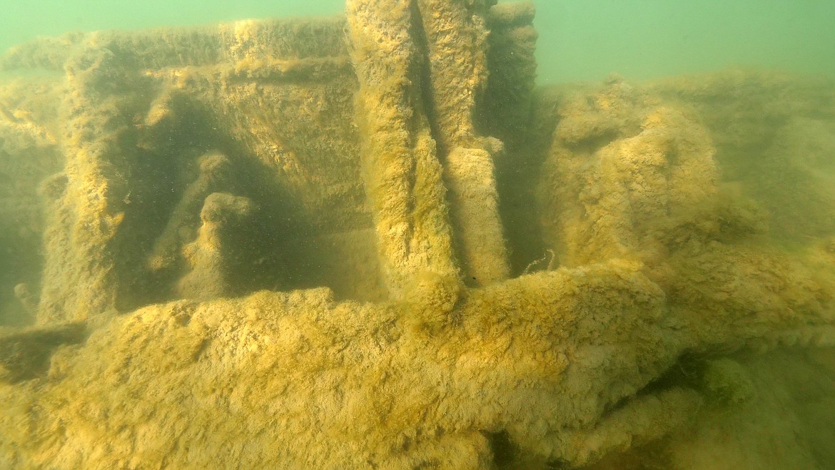 A photo of the wreck of an old steamship that was recently discovered in the region.