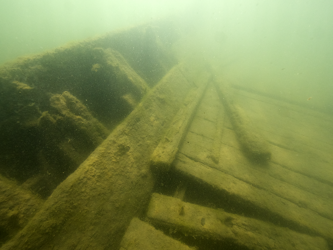 A photo of the wreck of an old steamship that was recently discovered in the region.