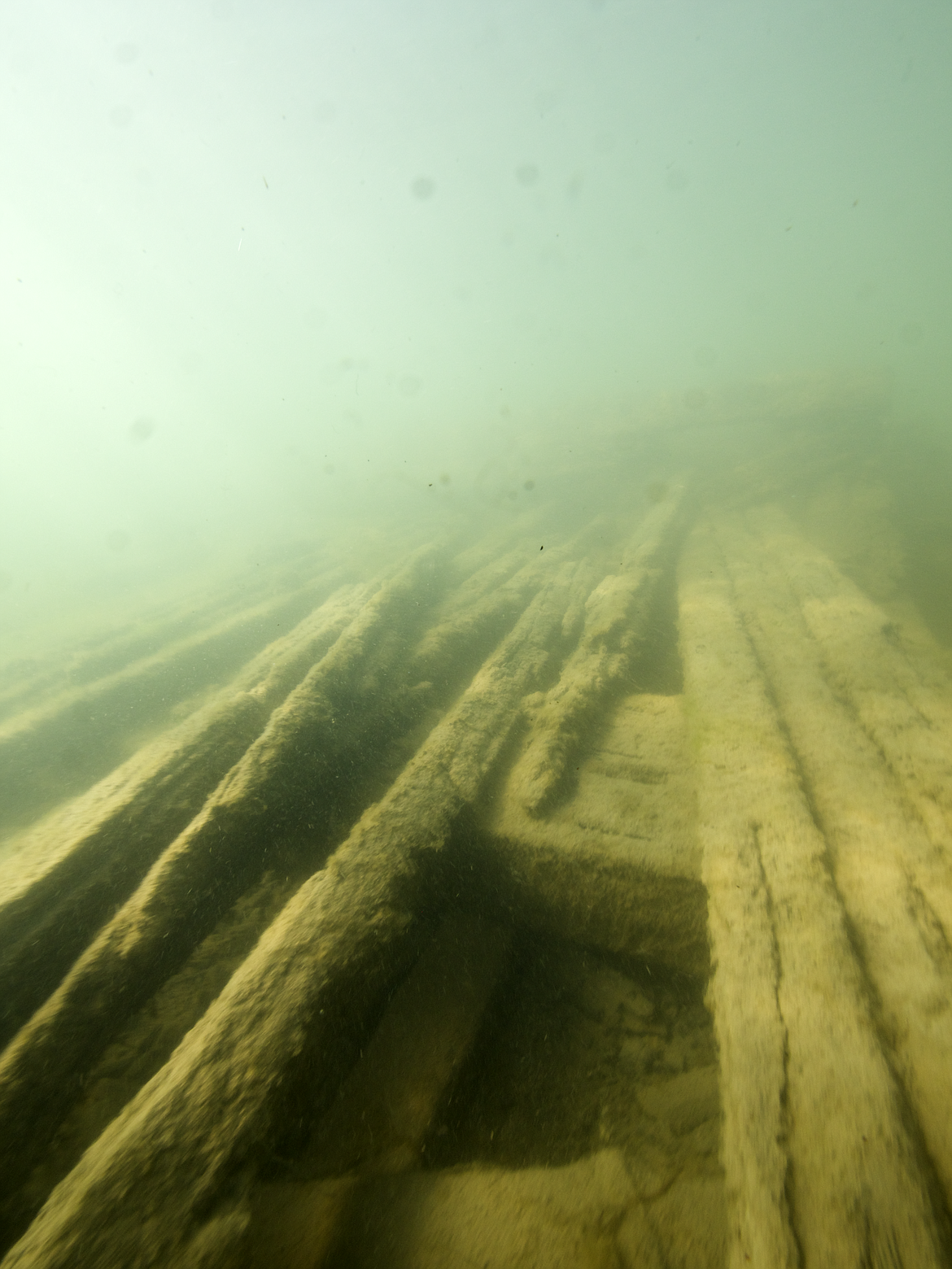 A photo of the wreck of an old steamship that was recently discovered in the region.