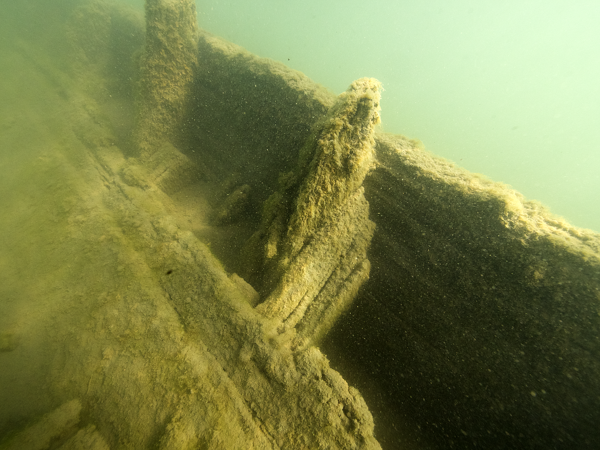 A photo of the wreck of an old steamship that was recently discovered in the region.