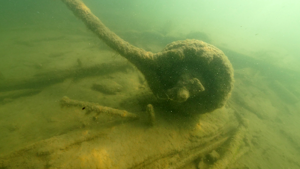 A photo of the wreck of an old steamship that was recently discovered in the region.