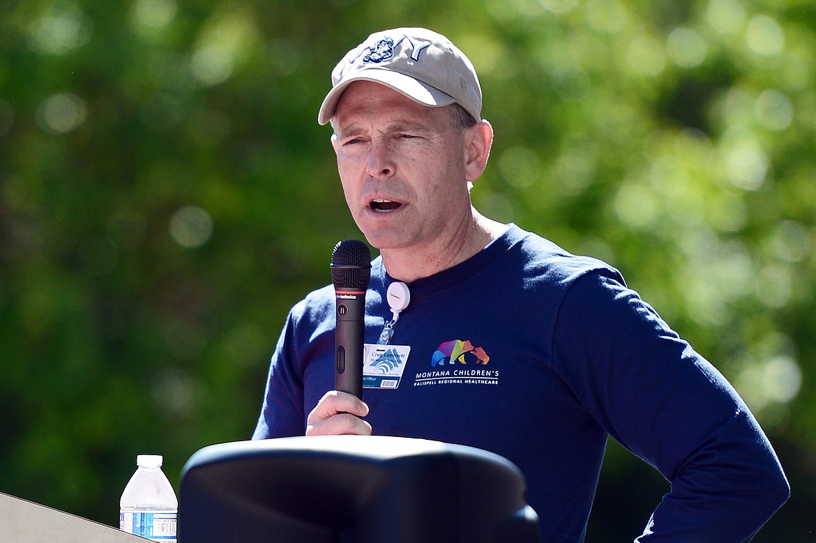 Logan Health President and CEO Dr. Craig Lambrecht speaks during the Montana Children's Medical Center grand opening on Saturday, June 29, 2019. (Casey Kreider/Daily Inter Lake FILE)