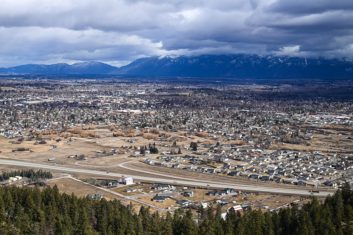 A view to the northeast over Kalispell from Lone Pine State Park on Tuesday, March 12. (Casey Kreider/Daily Inter Lake)