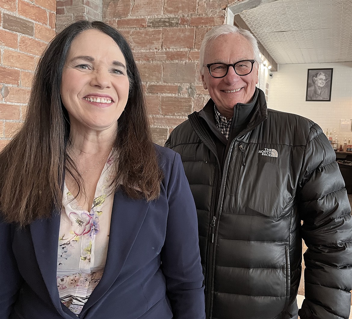 District Court Judge Katherine Bidegaray, who is vying for a position on the Montana Supreme Court, made a campaign stop in Lake County recently with retired Justice Mike Wheat. Bidegaray, who was raised on a farm in Richland County, has been elected four times to the bench of the Montana 7th Judicial District, representing Dawson, McCone, Prairie, Richland, and Wibaux Counties – experience she says will serve her well on the Supreme Court. (Kristi Niemeyer/Leader)