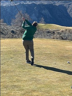 Quincy coach Chris Trevino said Boden Highfill, pictured, should be a contributor for the Quincy boys golf team in 2024.