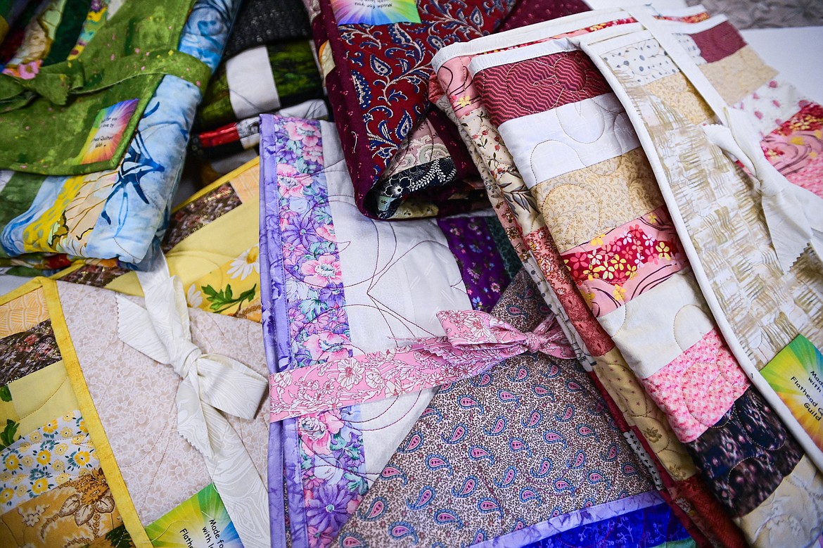 The Flathead Quilters' Guild donates around 16 quilts each month to different branches of Logan Health as well as CASA for Kids, Flathead County. (Casey Kreider/Daily Inter Lake)