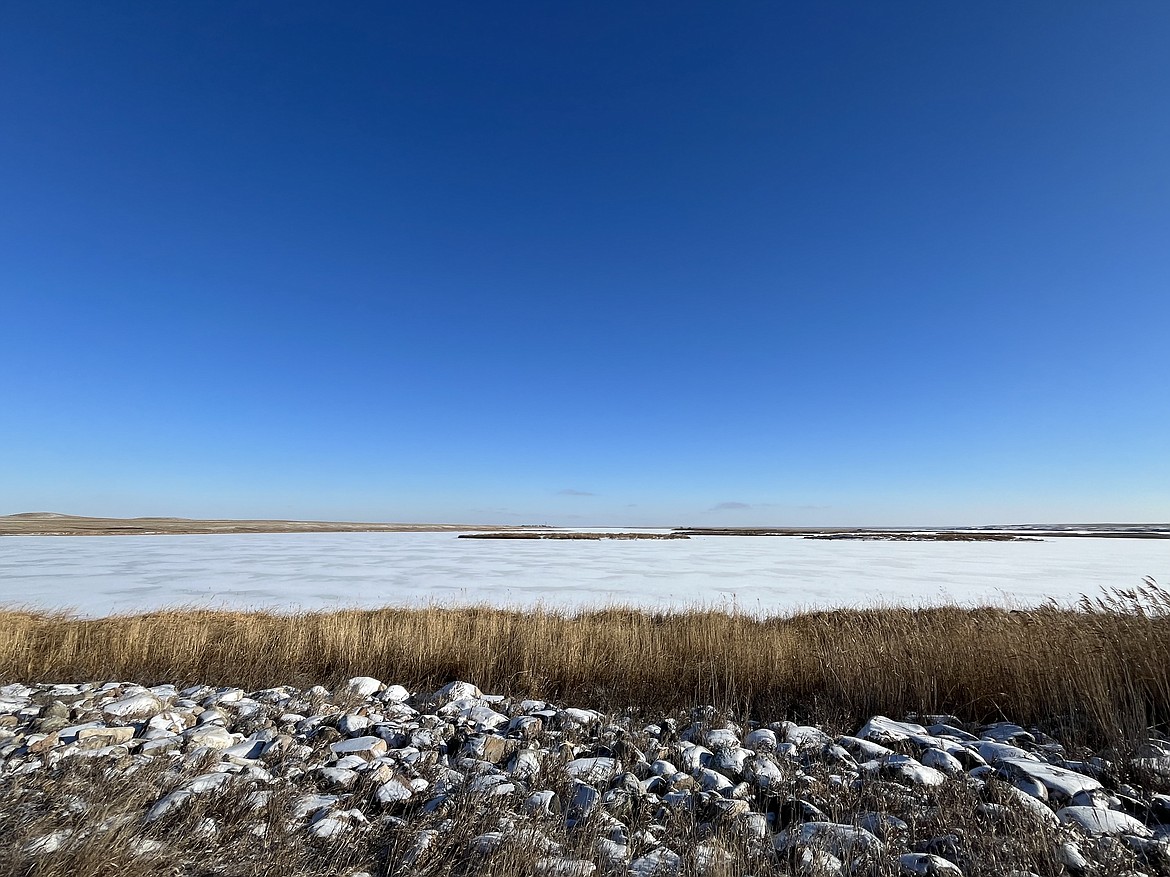 The Medicine Lake National Wildlife Refuge is home to the third largest pelican breeding ground in the country and the largest in Montana. Negotiations with the US Fish & Wildlife Service, which manages the refuge, helped Sheridan County Conservation District obtain the water reservation for the Clear Lake Aquifer. (Photo courtesy of Keely Larson)