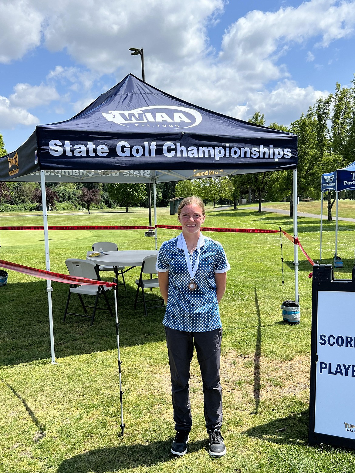 Almira/Coulee-Hartline sophomore Naomi Molitor took fourth at last season’s 1B/2B Girls State Golf Tournament in Tumwater.