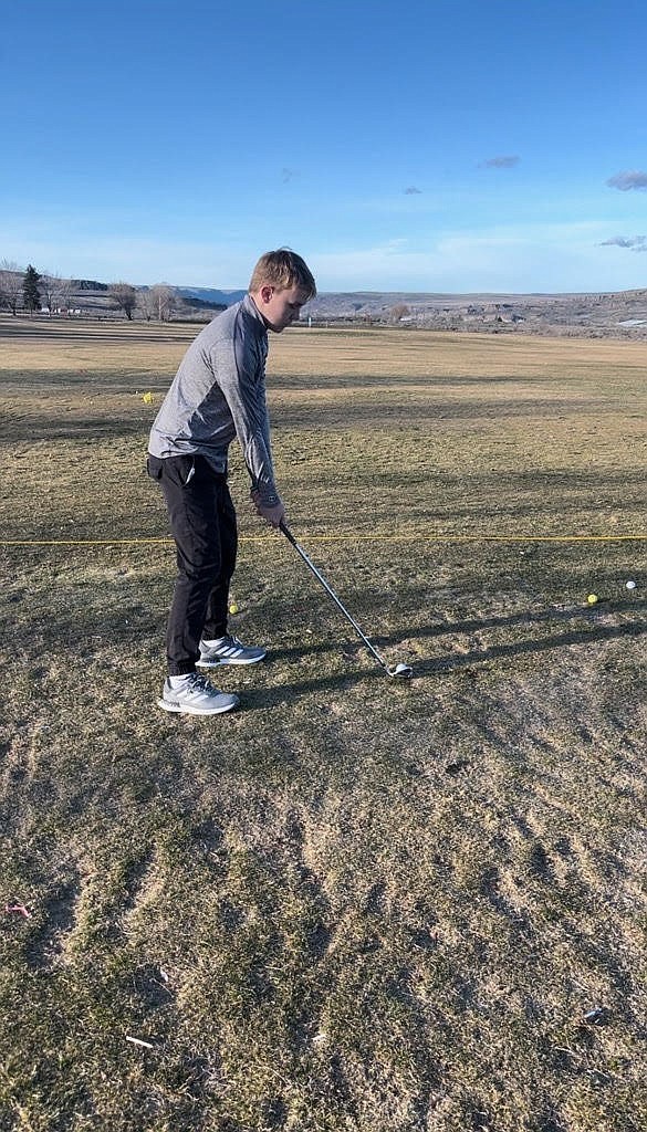 Almira/Coulee-Hartline sophomore Luke Geotz is one of five new golfers joining the Warrior golf team this season, Head Coach Dave Molitor said.