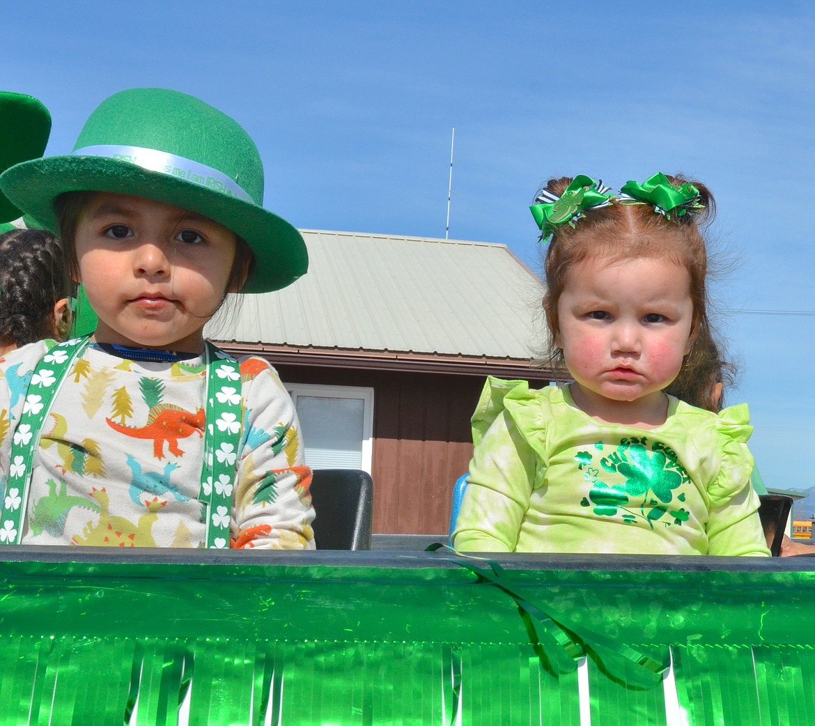 THESE WEE FOLK seemed to take St. Patrick's Day in Ronan entirely too seriously. (Kristi Niemeyer/Leader)