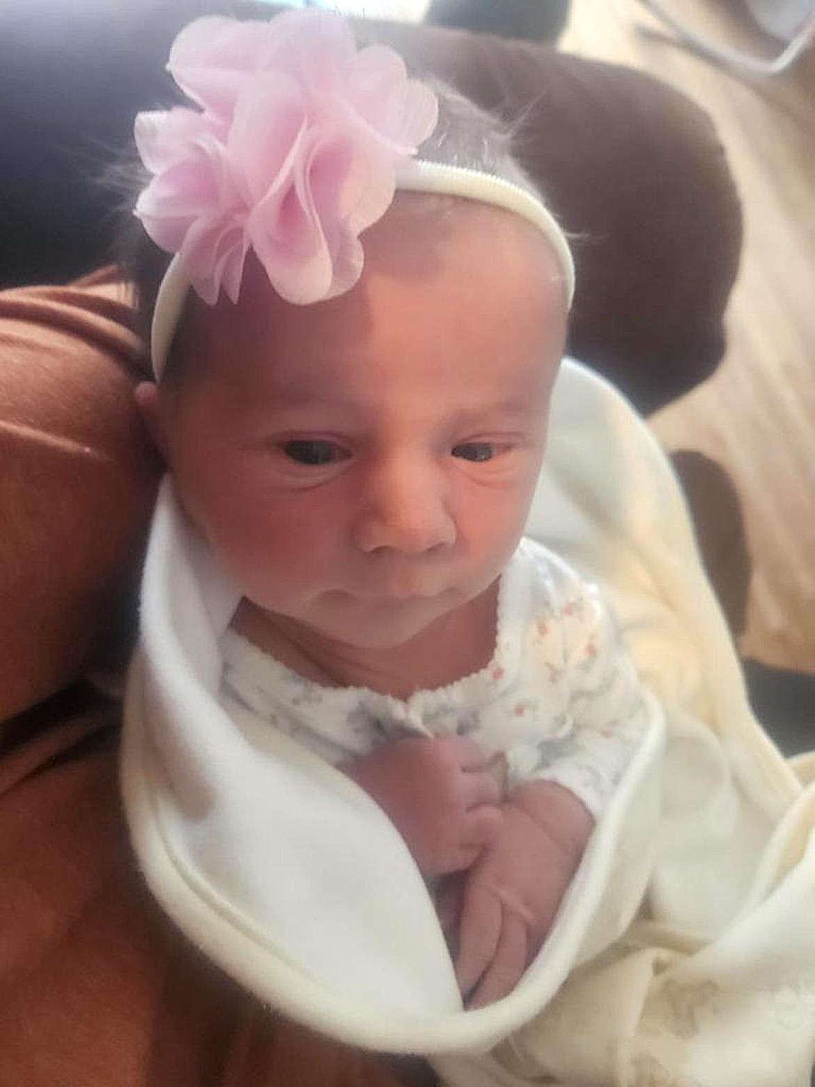 Family Birth Services announces the birth of Adalee Tirzah Stiverson. She weighed seven pounds, five ounces. Her parents are Zach and Nicole Stiverson. Adalee was welcomed by her three brothers, Bennet, Judah and Micaiah. (Photo courtesy Joyce Vogel, licensed Midwife)