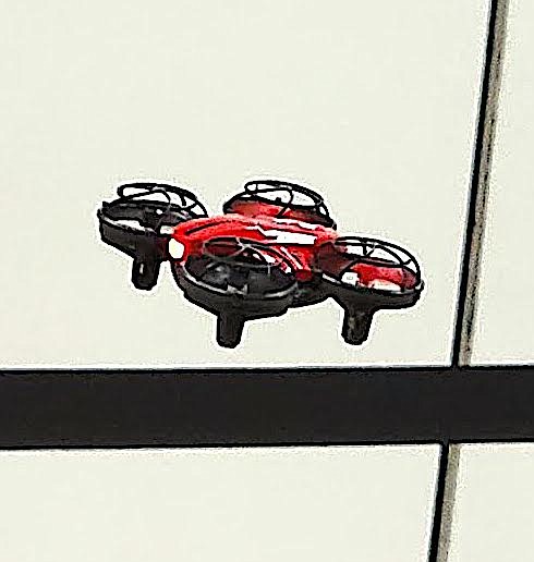 This red beast is a closeup of the drones that students in Tami Morrison's STEAM classes fly. (Berl Tiskus/Leader)