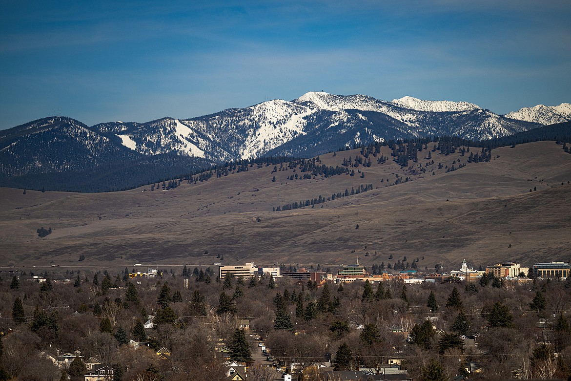 The snowpack above Missoula as seen on March 15. (UM photo by Ryan Brennecke)