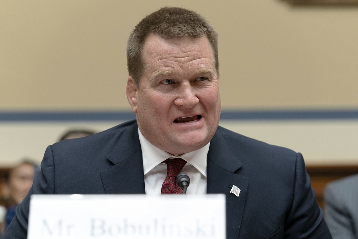Tony Bobulinski testifies before the House Oversight and Accountability Committee hearing on Capitol Hill in Washington, Wednesday, March 20, 2024. (AP Photo/Jose Luis Magana)