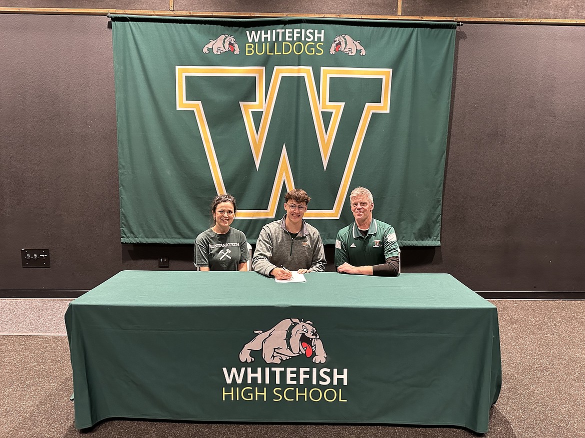 Whitefish High School senior Ryder Barinowski signs to play football at Montana Tech in Butte. (Eden Dias photo)