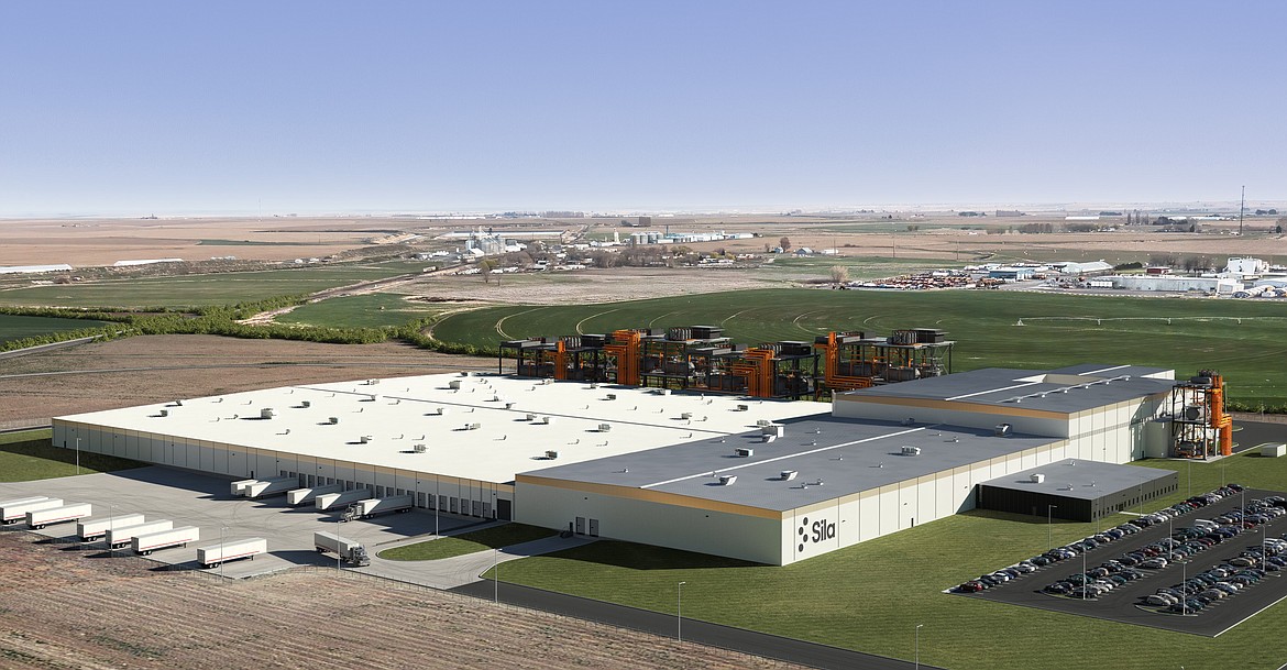 Aerial photo of Sila Nanotechnologies’ Moses Lake facility, which is currently being equipped to eventually begin production of the company’s Titan Silicon anode.