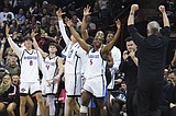 NCAA TOURNAMENT • Spokane: San Diego State rolls past Yale, earns rematch with defending national champion UConn