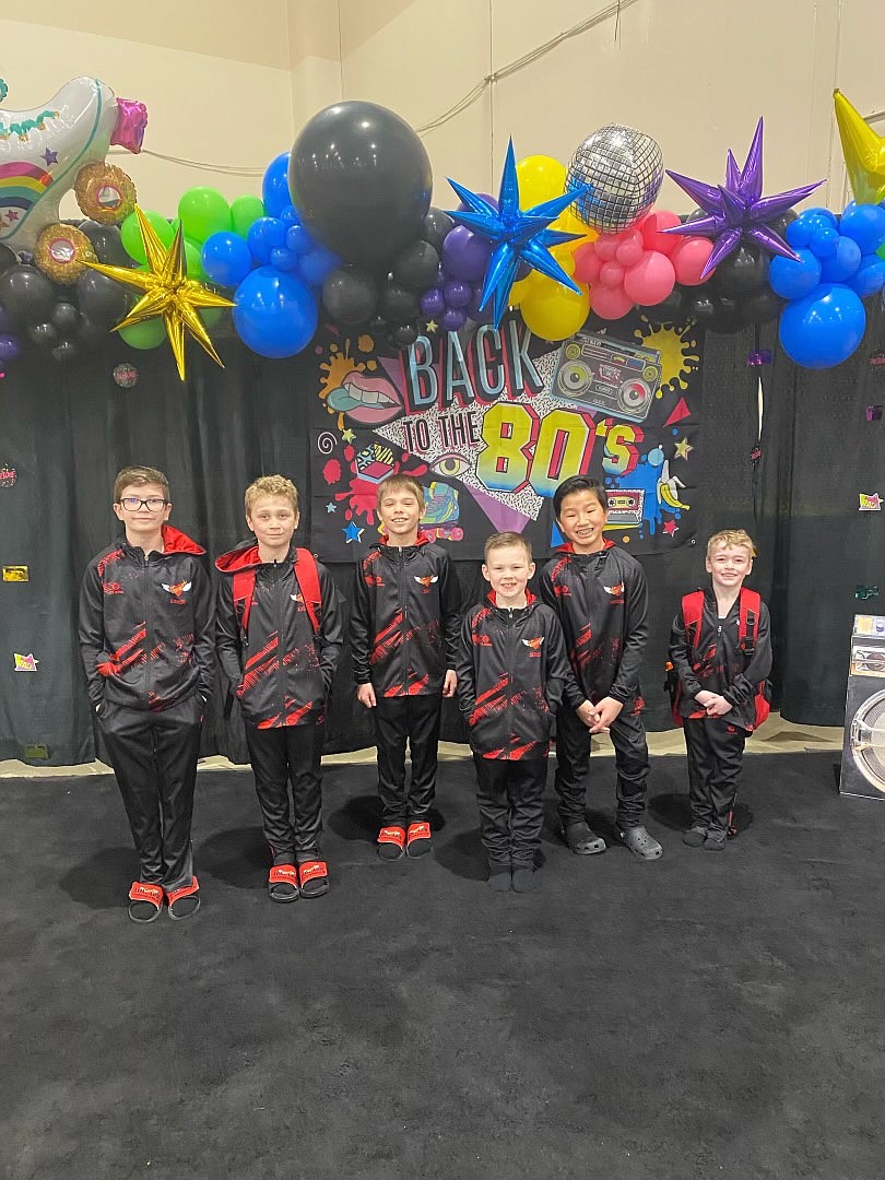 Courtesy photo
Avant Coeur Gymnastics Level 3s and 4s at the Idaho State Championships in Boise. Level 3s took 2nd Place Team. From left are Ray Brown, Kason Dellara, Eric Newell, Derek Remelski, Preston Pool and Jakob Clinton.