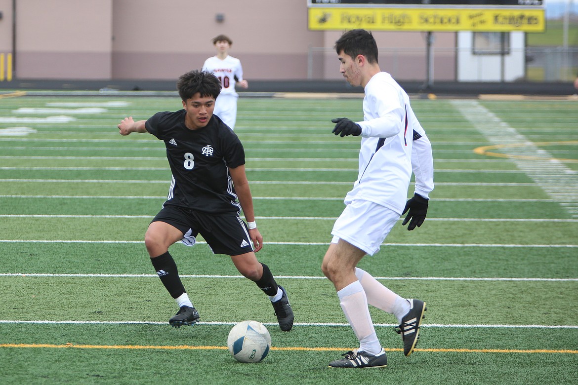 Royal senior Freddy Cabrera (8) netted two goals in Saturday’s 5-1 defeat of College Place.