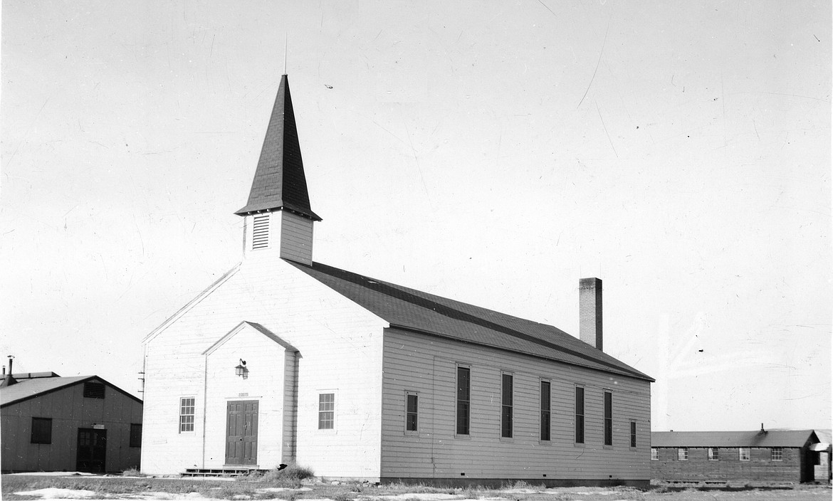 Memorial Christian Church at its first location on the air base in Ephrata in the 1940s. The building was eventually moved with a lot of community effort.