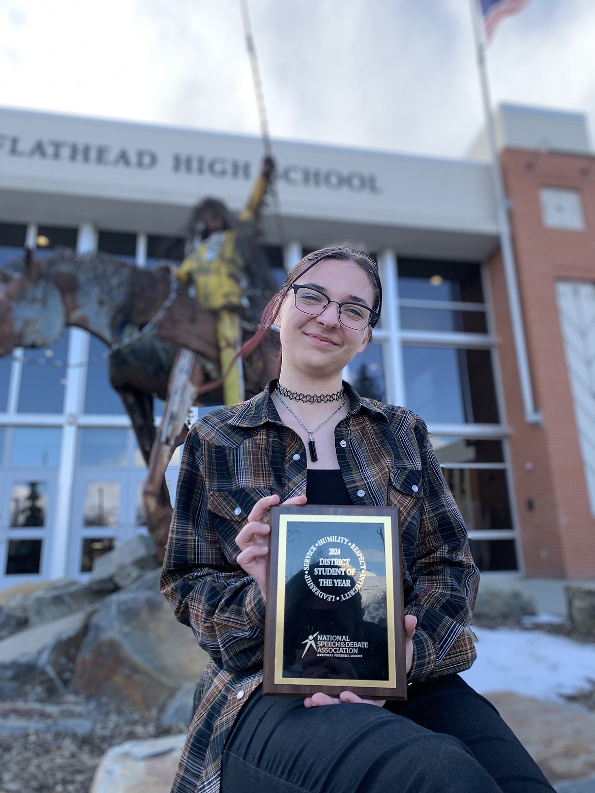 Flathead High School senior Rachel Ottman was named Student of the Year for the Montana West District of the National Speech and Debate Association. (Photo by Lindy Porter)