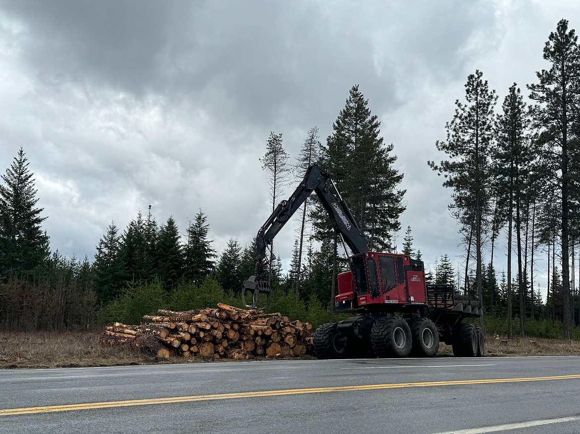 Idaho Transportation Department crews are expected to complete mulching and hauling away logs from alongside a stretch of Highway 54.