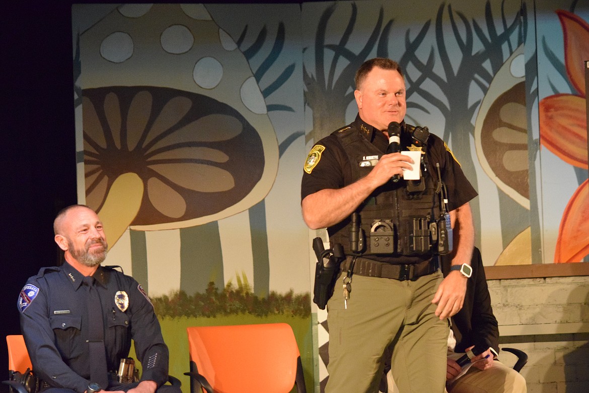 Grant County Sheriff Joe Kriete provides an update on the incoming jail during Thursday’s We Are Ephrata Town Hall, which was held at the Ephrata High School Performing Arts Center.