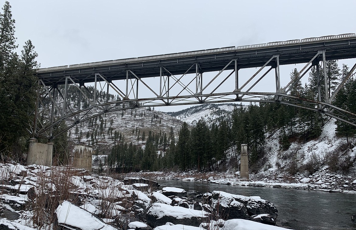 The Cyr Bridge on old Montana 10 is over 90 years old and is used primality by residents in the area. But during summer, it’s a pivotal point to float the Alberton Gorge. The Fish Creek exit, west of the bridge, will become the lifeline for floaters using the boat ramp this summer. (Monte Turner/Mineral Independent)