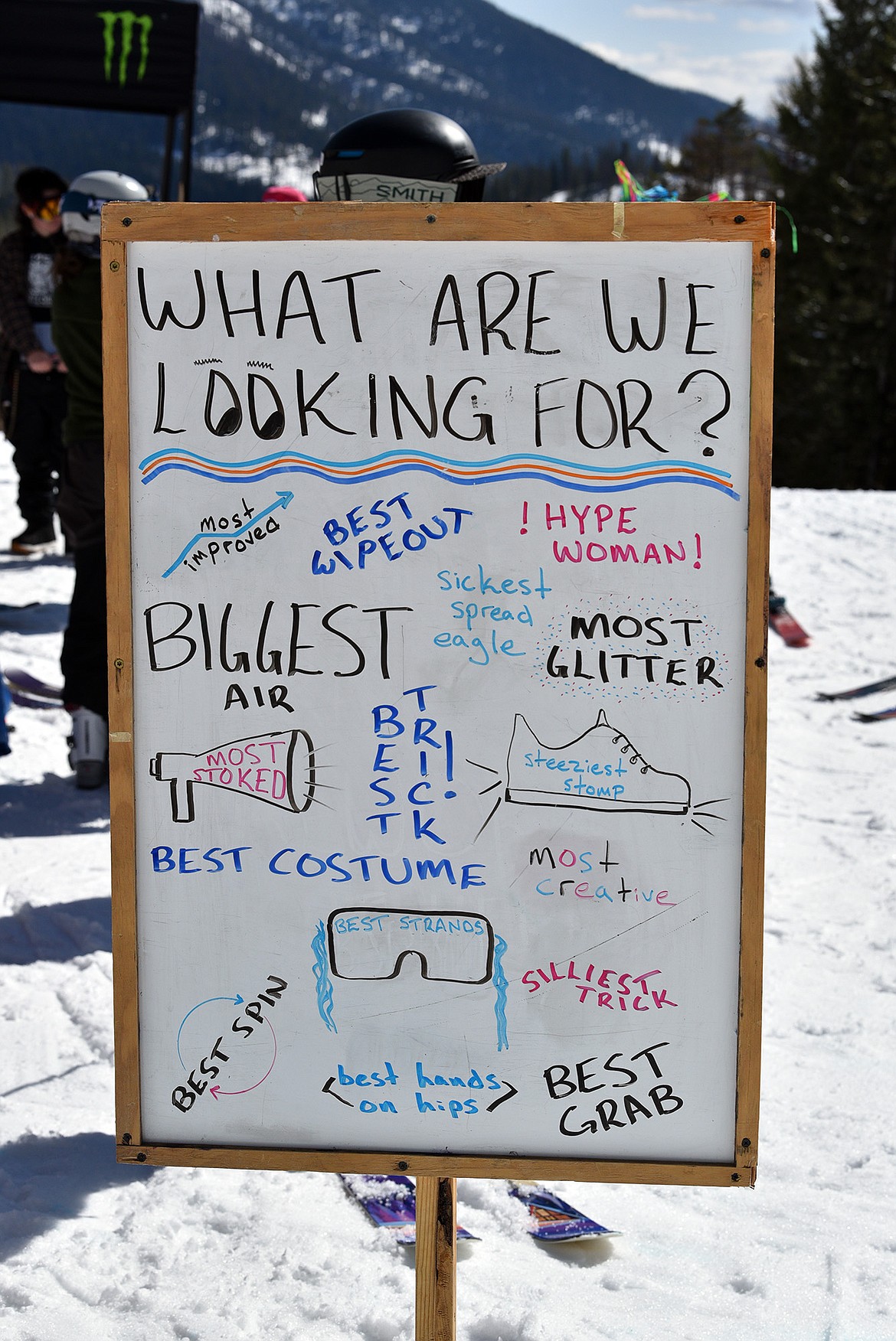 Bright smiles, big tricks and wild costumes made the 3rd annual Lady Power Park Hour a huge success at the Whitefish Mountain Resort last weekend. (Julie Engler/Whitefish Pilot)