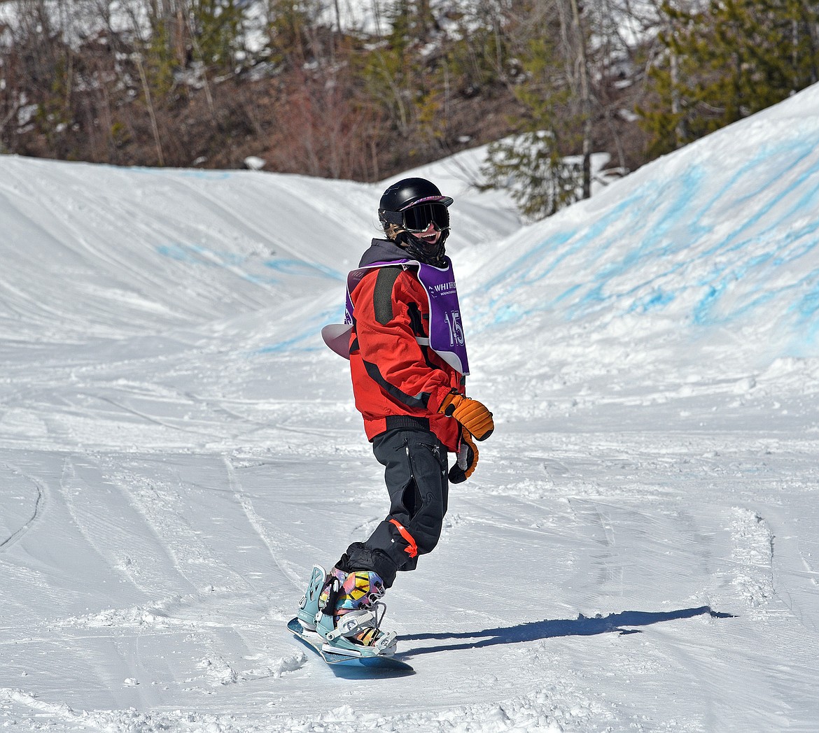 Bright smiles, big tricks and wild costumes made the 3rd annual Lady Power Park Hour a huge success at the Whitefish Mountain Resort last weekend. (Julie Engler/Whitefish Pilot)