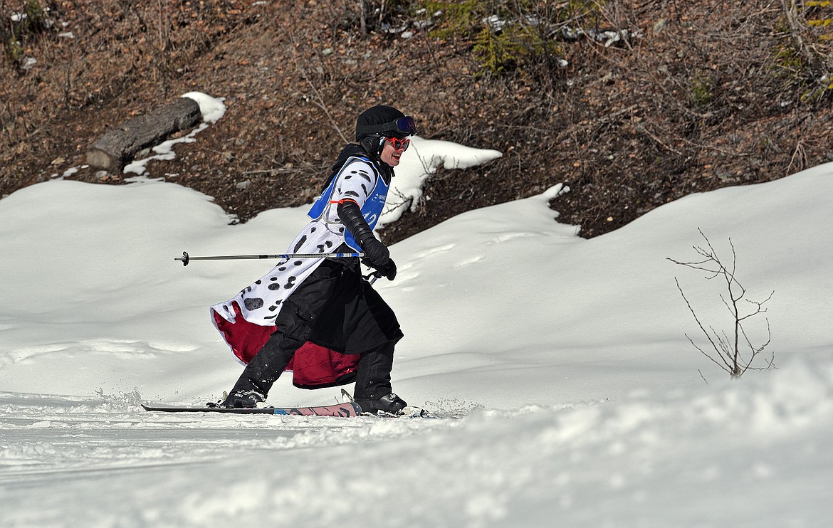 Bright smiles, big tricks and wild costumes made the 3rd annual Lady Power Park Hour a huge success at the Whitefish Mountain Resort last weekend. (Julie Engler/Whitefish Pilot)