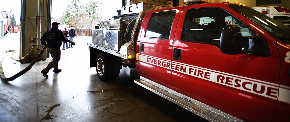 Evergreen Fire Rescue apparatus. (Brenda Ahearn/Daily Inter Lake)