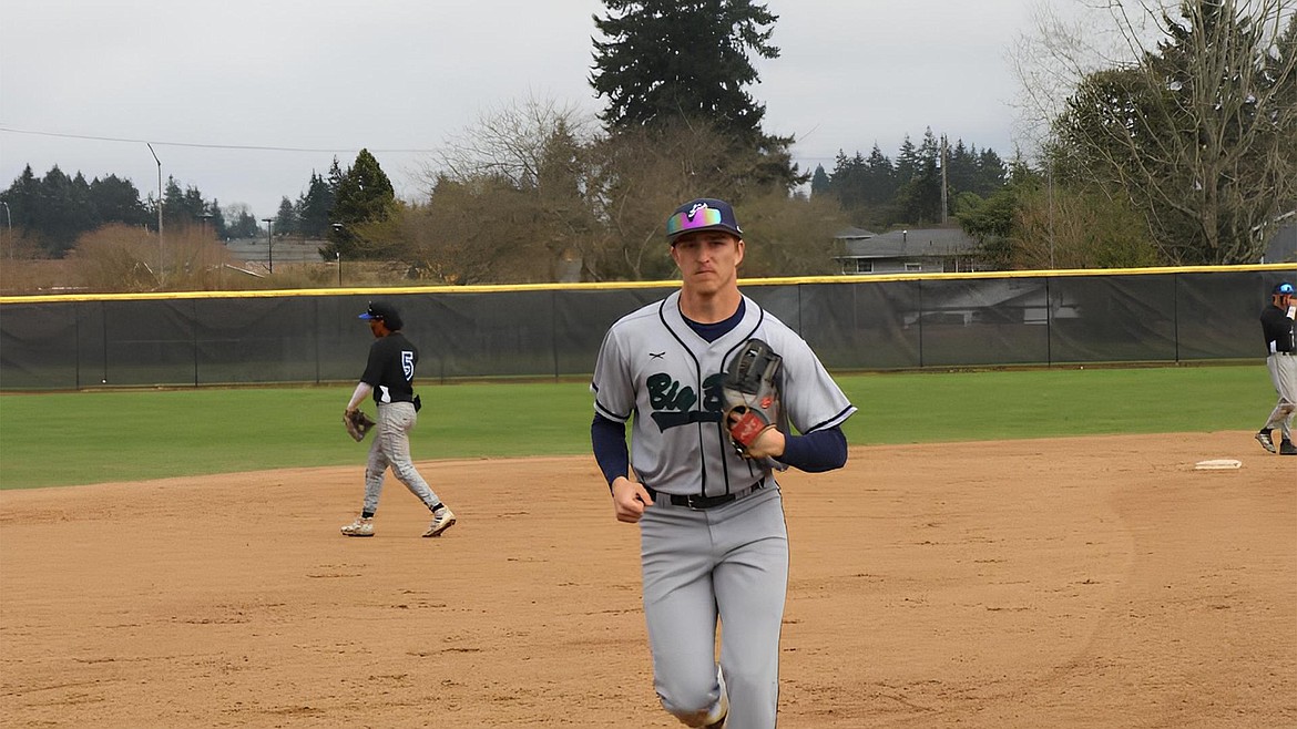 Ryley Doig on the diamond during matches against Columbia Basin College.